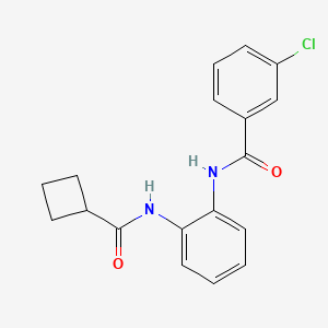 3-chloro-N-(2-(cyclobutanecarboxamido)phenyl)benzamide
