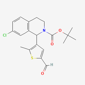 tert-Butyl 7-chloro-1-(5-formyl-2-methylthiophen-3-yl)-3,4-dihydroisoquinoline-2(1H)-carboxylate