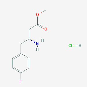 Methyl (3R)-3-amino-4-(4-fluorophenyl)butanoate;hydrochloride