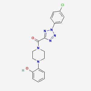 (2-(4-chlorophenyl)-2H-tetrazol-5-yl)(4-(2-hydroxyphenyl)piperazin-1-yl)methanone