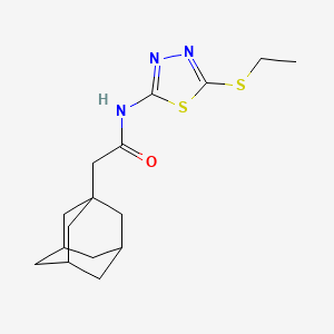 2-(1-adamantyl)-N-(5-ethylsulfanyl-1,3,4-thiadiazol-2-yl)acetamide