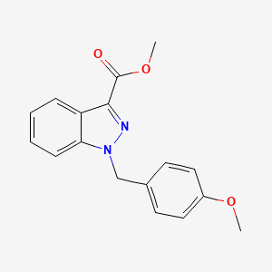 molecular formula C17H16N2O3 B2983128 methyl 1-[(4-methoxyphenyl)methyl]-1H-indazole-3-carboxylate CAS No. 441717-61-9