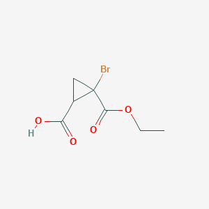 molecular formula C7H9BrO4 B2983130 2-Bromo-2-ethoxycarbonylcyclopropane-1-carboxylic acid CAS No. 2445786-23-0