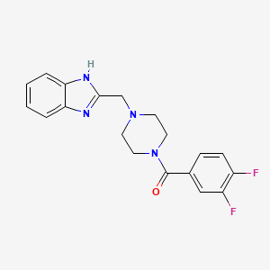 molecular formula C19H18F2N4O B2983131 (4-((1H-benzo[d]imidazol-2-yl)methyl)piperazin-1-yl)(3,4-difluorophenyl)methanone CAS No. 1171630-14-0