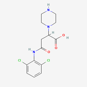 4-((2,6-Dichlorophenyl)amino)-4-oxo-2-(piperazin-1-yl)butanoic acid