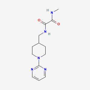 molecular formula C13H19N5O2 B2983144 N1-methyl-N2-((1-(pyrimidin-2-yl)piperidin-4-yl)methyl)oxalamide CAS No. 1235163-30-0