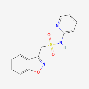 molecular formula C13H11N3O3S B2983153 1-(benzo[d]isoxazol-3-yl)-N-(pyridin-2-yl)methanesulfonamide CAS No. 1797186-83-4