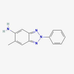 molecular formula C13H12N4 B2983156 6-Methyl-2-phenylbenzotriazol-5-amine CAS No. 82811-23-2