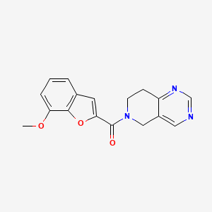 molecular formula C17H15N3O3 B2983160 (7,8-dihydropyrido[4,3-d]pyrimidin-6(5H)-yl)(7-methoxybenzofuran-2-yl)methanone CAS No. 1797020-35-9