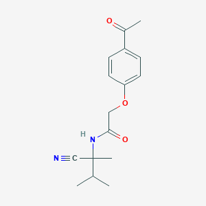 molecular formula C16H20N2O3 B2983185 2-(4-acetylphenoxy)-N-(1-cyano-1,2-dimethylpropyl)acetamide CAS No. 1180645-51-5
