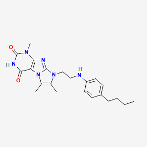 8-(2-((4-butylphenyl)amino)ethyl)-1,6,7-trimethyl-1H-imidazo[2,1-f]purine-2,4(3H,8H)-dione