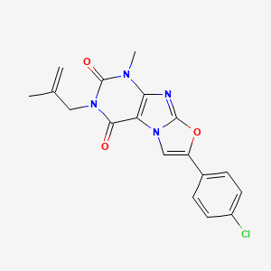 molecular formula C18H15ClN4O3 B2983192 7-(4-chlorophenyl)-1-methyl-3-(2-methylallyl)oxazolo[2,3-f]purine-2,4(1H,3H)-dione CAS No. 899737-96-3