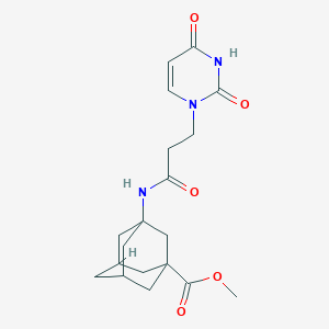 molecular formula C19H25N3O5 B2983194 (1r,3s,5R,7S)-methyl 3-(3-(2,4-dioxo-3,4-dihydropyrimidin-1(2H)-yl)propanamido)adamantane-1-carboxylate CAS No. 1207055-07-9