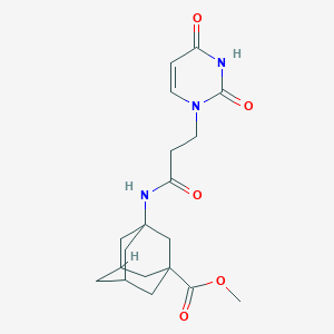 molecular formula C19H25N3O5 B2983194 (1r,3s,5R,7S)-甲基 3-(3-(2,4-二氧代-3,4-二氢嘧啶-1(2H)-基)丙酰胺)金刚烷-1-甲酸酯 CAS No. 1207055-07-9