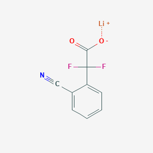 molecular formula C9H4F2LiNO2 B2983199 Lithium(1+) ion 2-(2-cyanophenyl)-2,2-difluoroacetate CAS No. 1955494-25-3