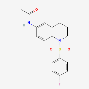 N-[1-(4-fluorophenyl)sulfonyl-3,4-dihydro-2H-quinolin-6-yl]acetamide