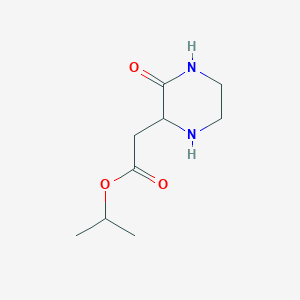 molecular formula C9H16N2O3 B2983202 Isopropyl 2-(3-oxo-2-piperazinyl)acetate CAS No. 1008493-30-8