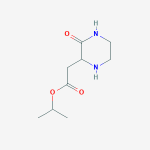 molecular formula C9H16N2O3 B2983202 异丙基 2-(3-氧代-2-哌嗪基)乙酸酯 CAS No. 1008493-30-8