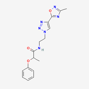 N-(2-(4-(3-methyl-1,2,4-oxadiazol-5-yl)-1H-1,2,3-triazol-1-yl)ethyl)-2-phenoxypropanamide