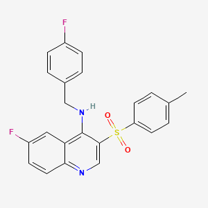 6-fluoro-N-(4-fluorobenzyl)-3-tosylquinolin-4-amine