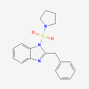 molecular formula C18H19N3O2S B2983211 2-benzyl-1-(pyrrolidin-1-ylsulfonyl)-1H-benzo[d]imidazole CAS No. 941904-81-0