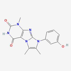 molecular formula C16H15N5O3 B2983216 6-(3-Hydroxyphenyl)-4,7,8-trimethylpurino[7,8-a]imidazole-1,3-dione CAS No. 949200-99-1
