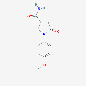molecular formula C13H16N2O3 B298322 1-(4-Ethoxyphenyl)-5-oxopyrrolidine-3-carboxamide 
