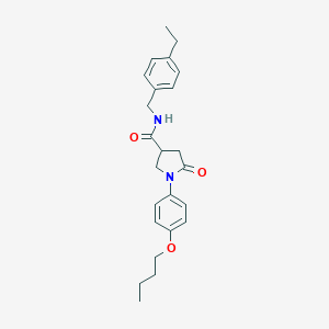 molecular formula C24H30N2O3 B298323 1-(4-butoxyphenyl)-N-(4-ethylbenzyl)-5-oxopyrrolidine-3-carboxamide 