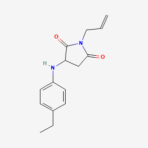 molecular formula C15H18N2O2 B2983239 1-Allyl-3-((4-ethylphenyl)amino)pyrrolidine-2,5-dione CAS No. 1008668-03-8