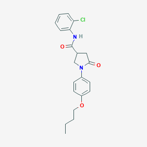 molecular formula C21H23ClN2O3 B298324 1-(4-butoxyphenyl)-N-(2-chlorophenyl)-5-oxopyrrolidine-3-carboxamide 