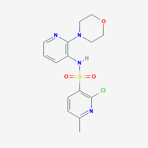 molecular formula C15H17ClN4O3S B2983245 2-chloro-6-methyl-N-[2-(morpholin-4-yl)pyridin-3-yl]pyridine-3-sulfonamide CAS No. 1808451-26-4