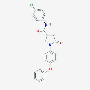 molecular formula C23H19ClN2O3 B298325 N-(4-chlorophenyl)-5-oxo-1-(4-phenoxyphenyl)pyrrolidine-3-carboxamide 