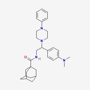 N-[2-[4-(dimethylamino)phenyl]-2-(4-phenylpiperazin-1-yl)ethyl]adamantane-1-carboxamide