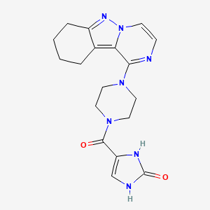4-(4-(7,8,9,10-tetrahydropyrazino[1,2-b]indazol-1-yl)piperazine-1-carbonyl)-1H-imidazol-2(3H)-one