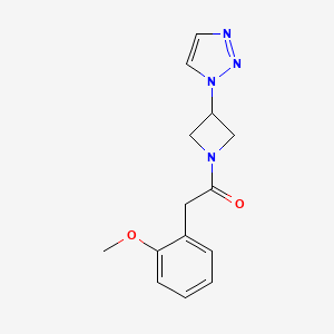 1-(3-(1H-1,2,3-triazol-1-yl)azetidin-1-yl)-2-(2-methoxyphenyl)ethanone