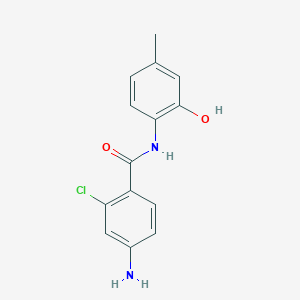 molecular formula C14H13ClN2O2 B2983288 4-氨基-2-氯-N-(2-羟基-4-甲基苯基)苯甲酰胺 CAS No. 866151-96-4