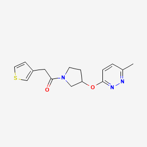 1-(3-((6-Methylpyridazin-3-yl)oxy)pyrrolidin-1-yl)-2-(thiophen-3-yl)ethanone