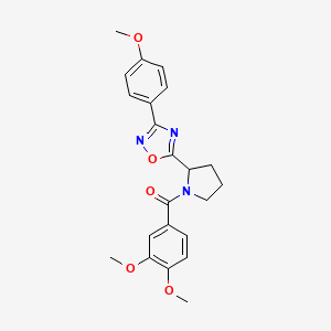 (3,4-Dimethoxyphenyl)-[2-[3-(4-methoxyphenyl)-1,2,4-oxadiazol-5-yl]pyrrolidin-1-yl]methanone