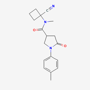 N-(1-cyanocyclobutyl)-N-methyl-1-(4-methylphenyl)-5-oxopyrrolidine-3-carboxamide