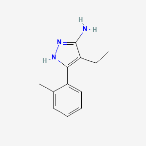 4-ethyl-5-(2-methylphenyl)-1H-pyrazol-3-amine