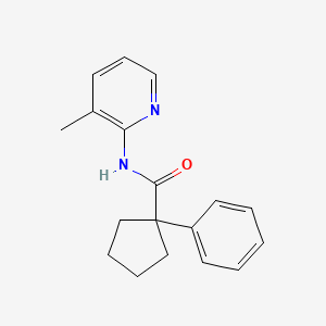 molecular formula C18H20N2O B2983309 N-(3-methylpyridin-2-yl)-1-phenylcyclopentane-1-carboxamide CAS No. 87315-40-0