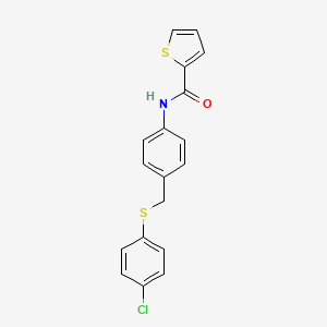 N-(4-{[(4-chlorophenyl)sulfanyl]methyl}phenyl)-2-thiophenecarboxamide