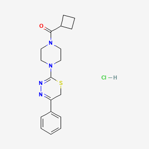 cyclobutyl(4-(5-phenyl-6H-1,3,4-thiadiazin-2-yl)piperazin-1-yl)methanone hydrochloride
