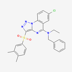N-benzyl-7-chloro-3-[(3,4-dimethylphenyl)sulfonyl]-N-ethyl[1,2,3]triazolo[1,5-a]quinazolin-5-amine