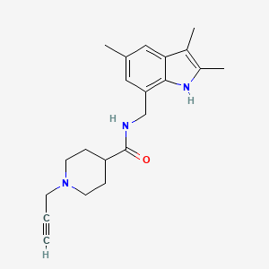 1-(prop-2-yn-1-yl)-N-[(2,3,5-trimethyl-1H-indol-7-yl)methyl]piperidine-4-carboxamide