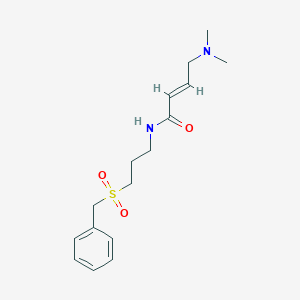 (E)-N-(3-Benzylsulfonylpropyl)-4-(dimethylamino)but-2-enamide