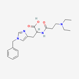 molecular formula C20H28N4O3 B2983335 3-(1-苄基-1H-咪唑-4-基)-2-(3-(二乙氨基)丙酰胺)丙酸 CAS No. 2055839-74-0