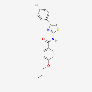 4-butoxy-N-[4-(4-chlorophenyl)-1,3-thiazol-2-yl]benzamide