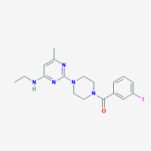 molecular formula C18H22IN5O B2983349 N-ethyl-2-[4-(3-iodobenzoyl)piperazin-1-yl]-6-methylpyrimidin-4-amine CAS No. 923201-30-3