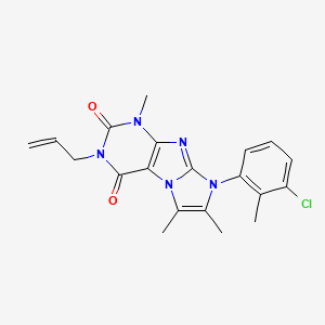 molecular formula C20H20ClN5O2 B2983350 3-烯丙基-8-(3-氯-2-甲基苯基)-1,6,7-三甲基-1H-咪唑并[2,1-f]嘌呤-2,4(3H,8H)-二酮 CAS No. 887459-81-6